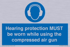 Hearing protection MUST be worn while using the compressed air gun